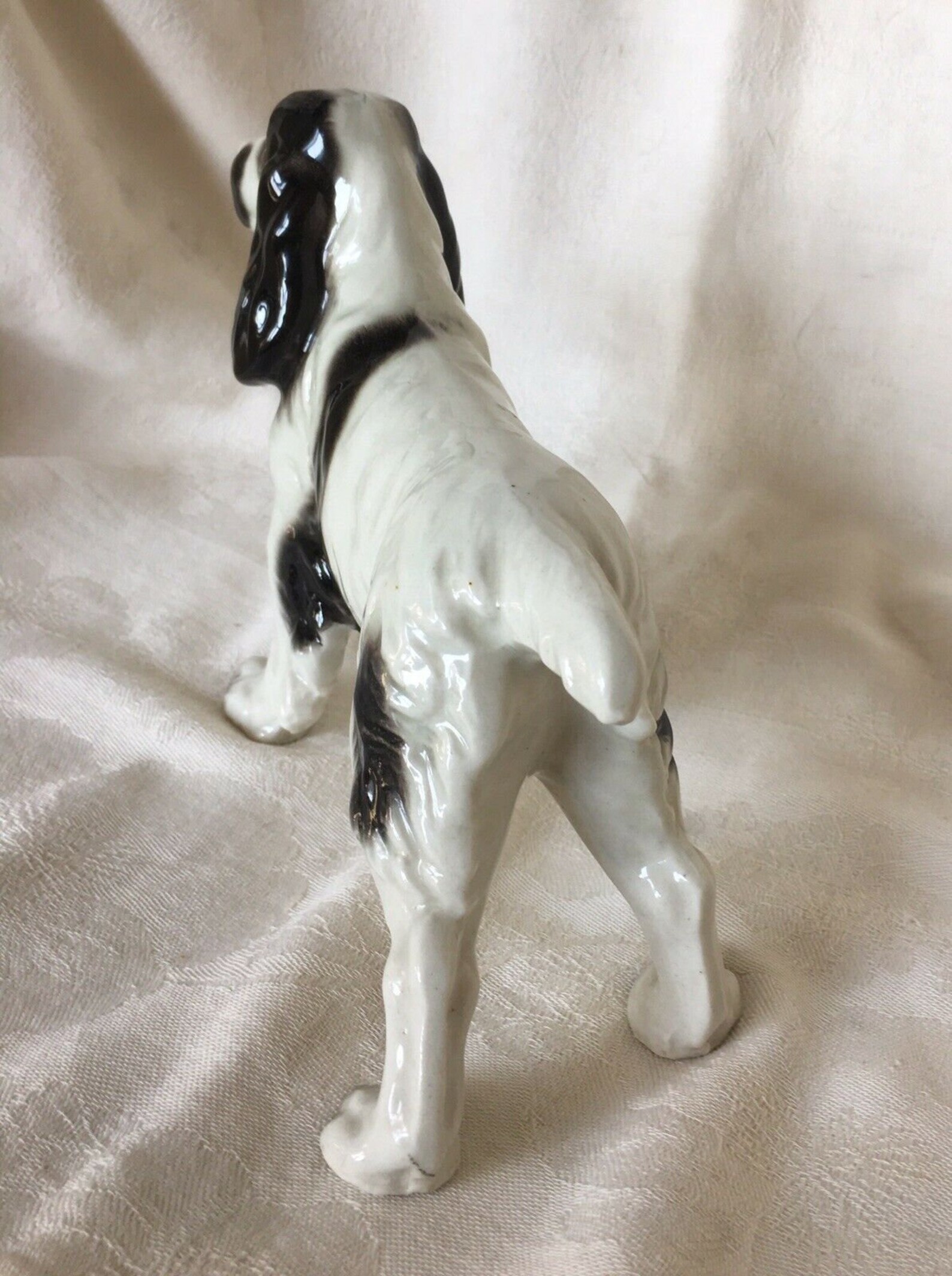 Vintage Japan Porcelain Ceramic Pottery Spaniel Dog Figurine Etsy