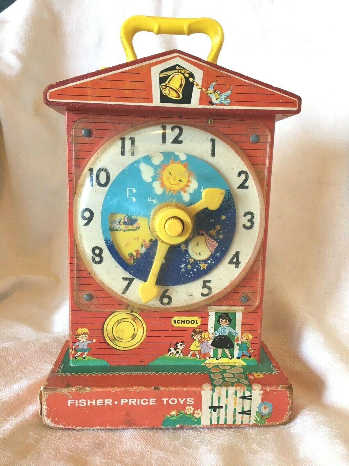 Vintage 1964 FISHER PRICE Music Box Teaching CLOCK Toy 998 Etsy UK