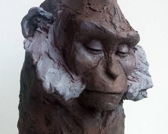 Original Langur monkey sketch sculpture.