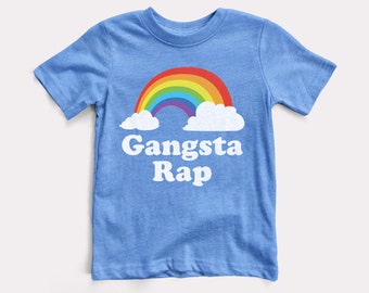 Gangsta Rap Baby + Kids Tee - BabyDoopy - Toddler Youth Funny Cute Hiphop Graphic Print Shirt