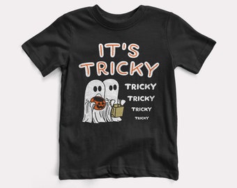 It's Tricky Baby + Kids Tee - BabyDoopy - Cute Halloween Retro Rap Hiphop Run DMC Toddler Youth Kids Graphic Print Shirt