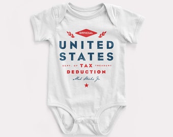 US Tax Deduction Baby Bodysuit - BabyDoopy - Funny Kids Graphic Print