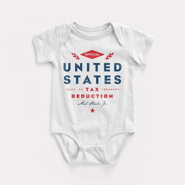 US Tax Deduction Baby Bodysuit - BabyDoopy - Funny Kids Graphic Print