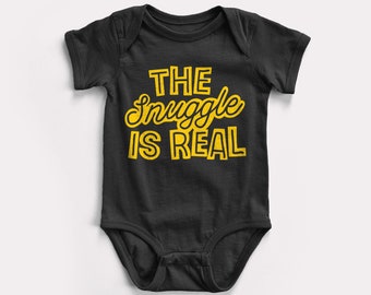 Snuggle Is Real Baby Bodysuit - BabyDoopy - Cute Funny Graphic Print