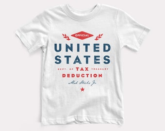 US Tax Deduction Baby + Kids Tee - BabyDoopy - Toddler Youth Funny Kids Graphic Print Shirt