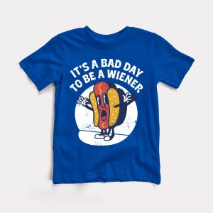 Bad Day To Be A Wiener Baby + Kids Tee - BabyDoopy - Toddler Youth Cute Funny 4th of July Summer Fireworks Graphic Print Shirt