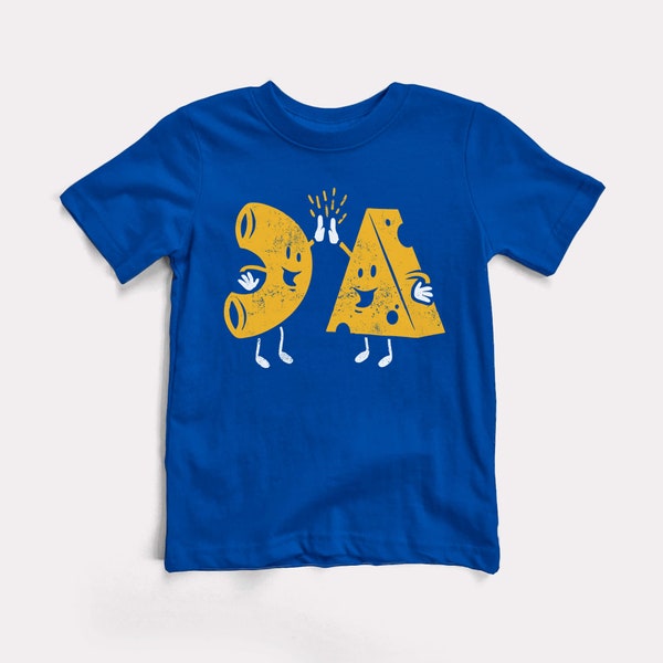 Mac & Cheese High Five Baby + Kids Tee - BabyDoopy - Toddler Youth Cute Funny Graphic Print Shirt