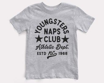 Youngsters Naps Club Baby + Kids Tee - BabyDoopy - Toddler Youth Cute Funny Retro Baseball Sports Graphic Print Shirt