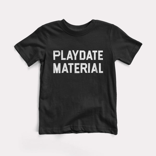 Playdate Material Baby + Kids Tee - BabyDoopy - Toddler Youth Cute Funny Graphic Print Shirt