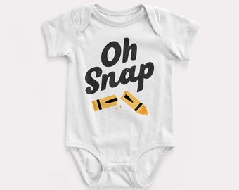 Oh Snap Baby Bodysuit - BabyDoopy - Cute Funny Crayon Graphic Print