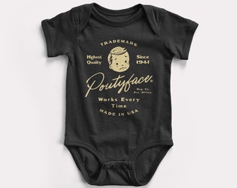 Poutyface Baby Bodysuit - BabyDoopy - Cute Funny Graphic Print