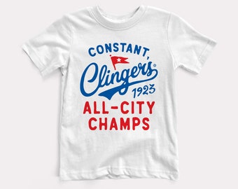 Constant Clingers Baby + Kids Tee - BabyDoopy - Toddler Youth Cute Funny Retro Baseball Sports Graphic Print Shirt