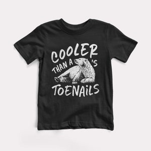 Polar Bear's Toenails Baby Kids Tee BabyDoopy Toddler Youth Cute Funny Rap Hiphop Graphic Print Shirt Black