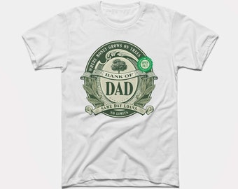 Bank Of Dad Adult Unisex Tee  - BabyDoopy - Cute Funny Parenting Mom Dad Graphic Print Shirt