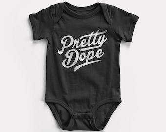 Dope Script Baby Bodysuit - BabyDoopy - Cute Rap Hiphop Graphic Print