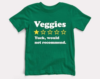 Veggies Review Baby + Kids Tee - BabyDoopy - Toddler Youth Funny Kids Graphic Print Shirt