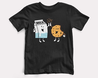 Milk & Cookies High Five Baby + Kids Tee - BabyDoopy - Toddler Youth Cute Funny Graphic Print