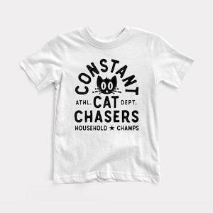 Constant Cat Chasers Baby + Kids Tee - BabyDoopy - Toddle Youth Cute Funny Retro Sports Baseball Graphic Print Shirt