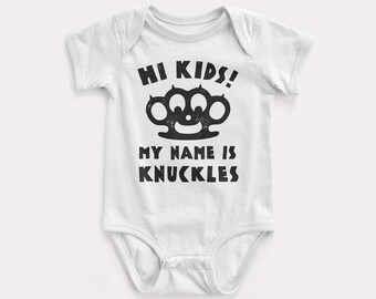 Knuckles Baby Bodysuit - BabyDoopy - Funny Cute Graphic Print