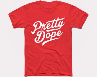 Dope Script Adult Unisex Tee - BabyDoopy - Hip 90s Rap Hiphop Graphic Print Shirt