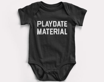 Playdate Material Baby Bodysuit - BabyDoopy - Cute Funny Graphic Print