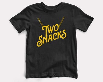 Two Snacks Baby + Kids Tee - BabyDoopy - Toddler Youth Cute Funny Rap Hiphop Graphic Print Shirt