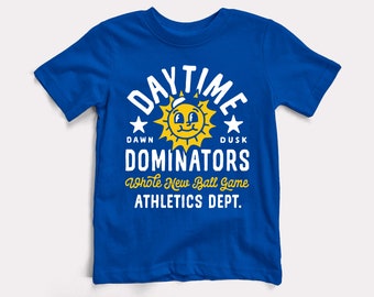 Daytime Dominators Baby + Kids Tee - BabyDoopy - Toddler Youth Cute Funny Retro Baseball Sports Graphic Print Shirt