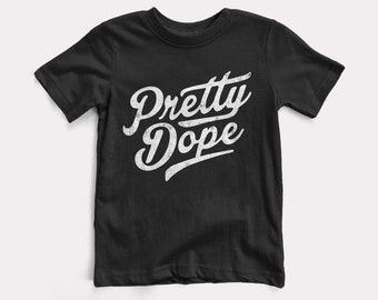 Dope Script Baby + Kids Tee - BabyDoopy - Toddler Youth Cute Rap Hiphop Graphic Print Shirt