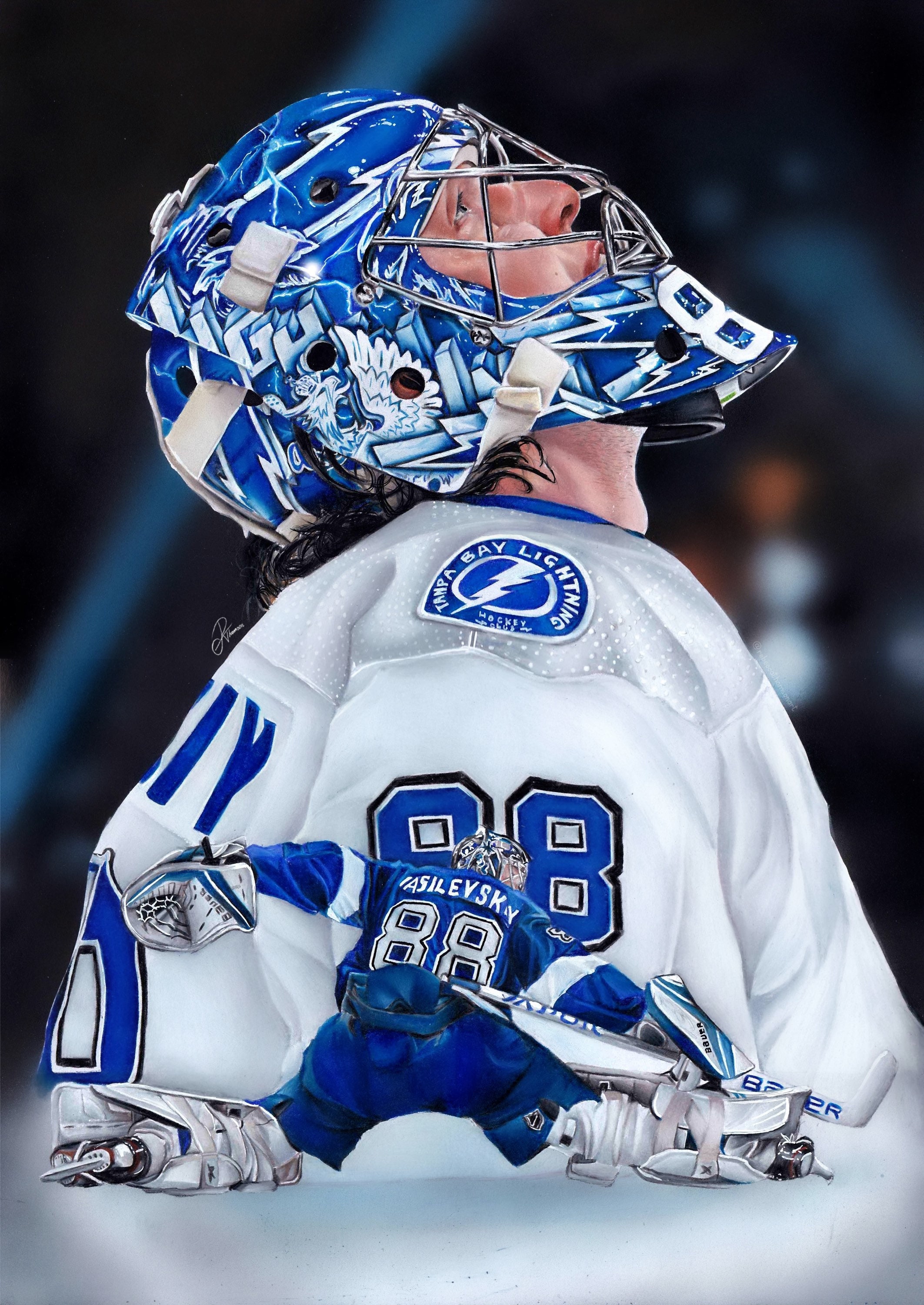 Tampa Bay Lightning Andrei Vasilevskiy Print Etsy