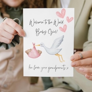 Tarjeta de felicitación A5 personalizada para nuevos padres, nueva mamá, nuevo papá, edad, amiga, hija, mamá, abuela, celebración, bebé niño, bebé niña, tarjeta para abuelos