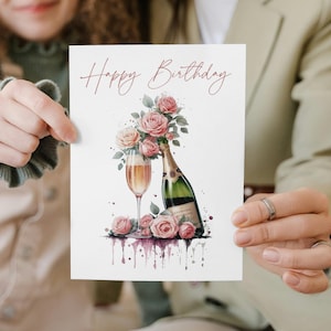 Tarjeta de felicitación A5 personalizada para cumpleaños, boda, compromiso, aniversario, edad, amiga, hija, mamá, abuela.