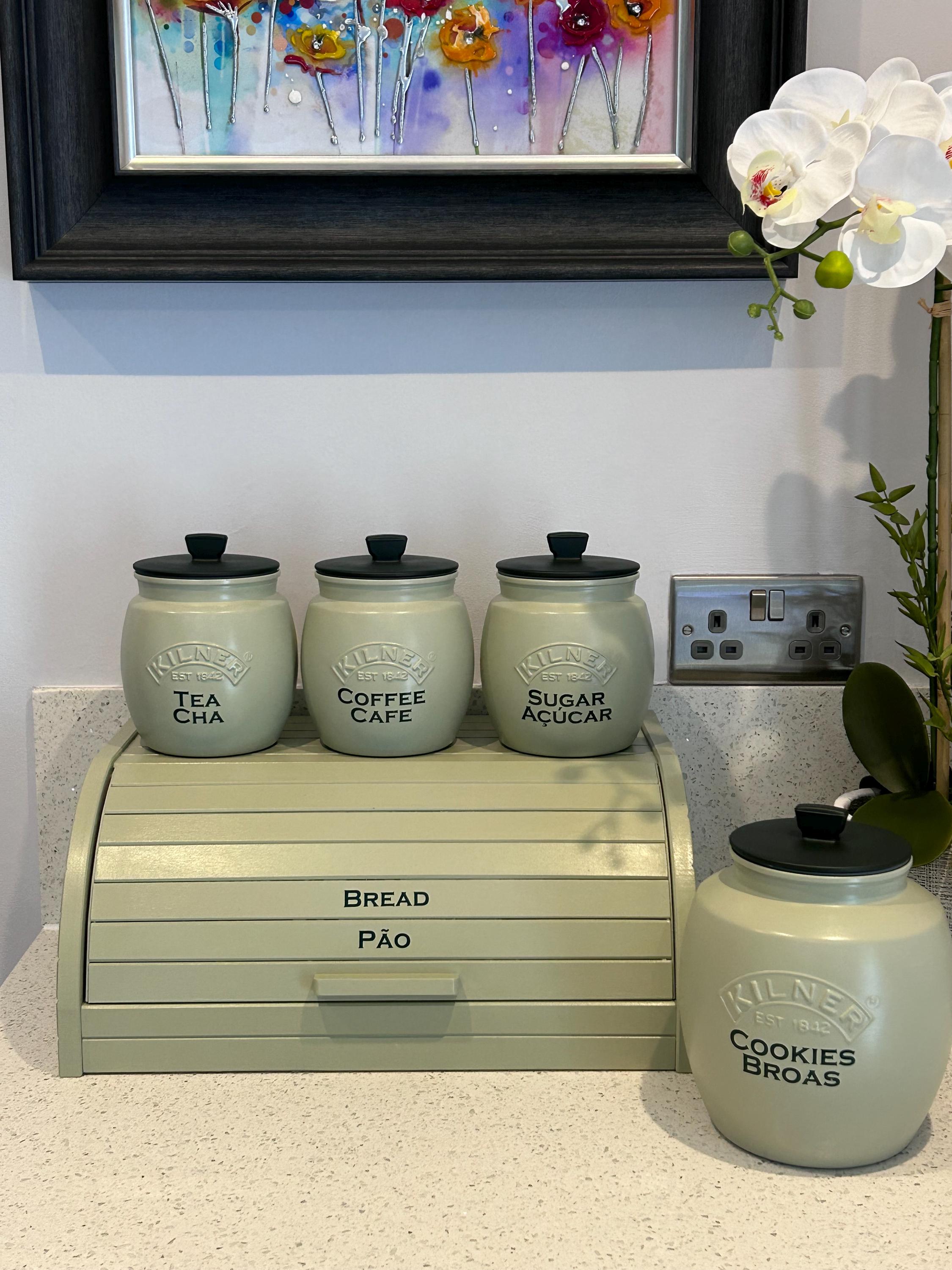 Kitchen Storage Storage Containers Sage Green Tea Coffee Sugar