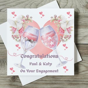 Cartão de noivado Cartão de noivado personalizado - Parabéns pelo seu noivado - Filha Filho Irmã Irmão Casamento Noivado