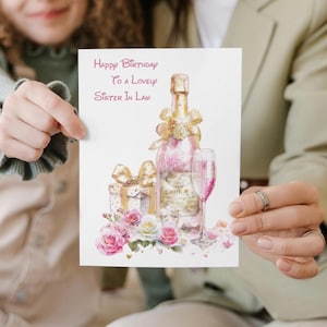 Carte de voeux de joyeux anniversaire A5 personnalisée, âge, ami, fille, maman, carte de célébration de grand-mère