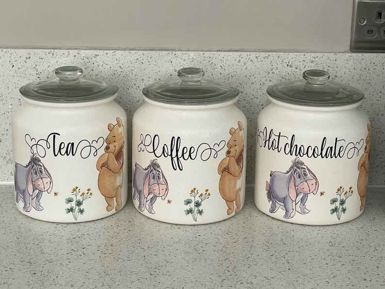 Winnie The Pooh Tea Coffee Sugar Canisters