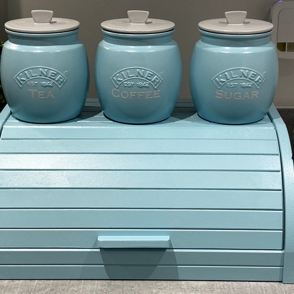 Blue Kitchen Canisters Sets Etsy