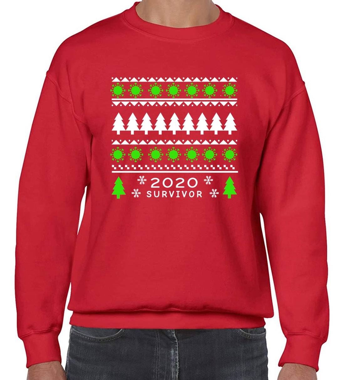 Ugly Christmas Sweater funny coronavirus t shirt covid 19