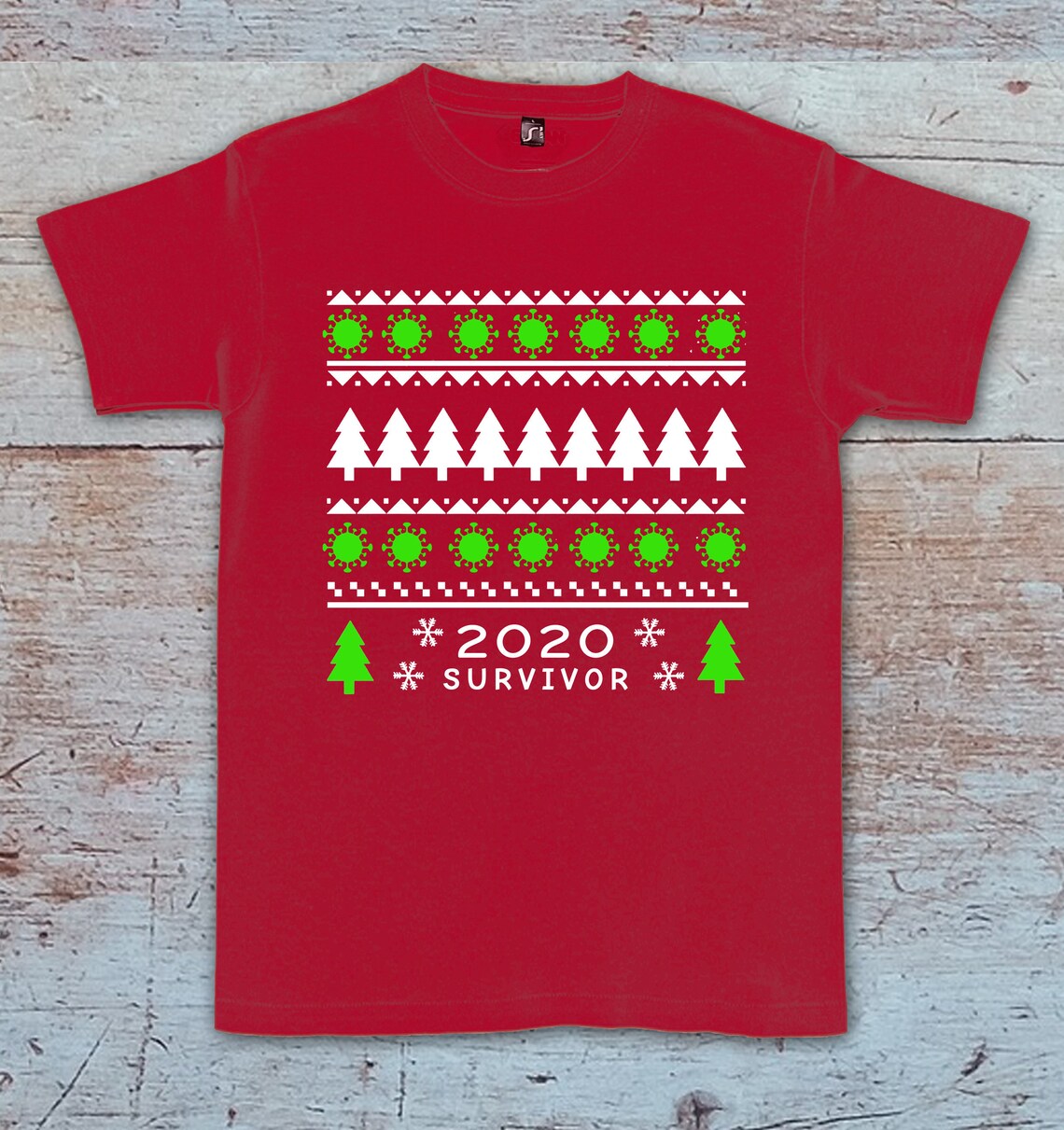 Ugly Christmas Sweater funny coronavirus t shirt covid 19