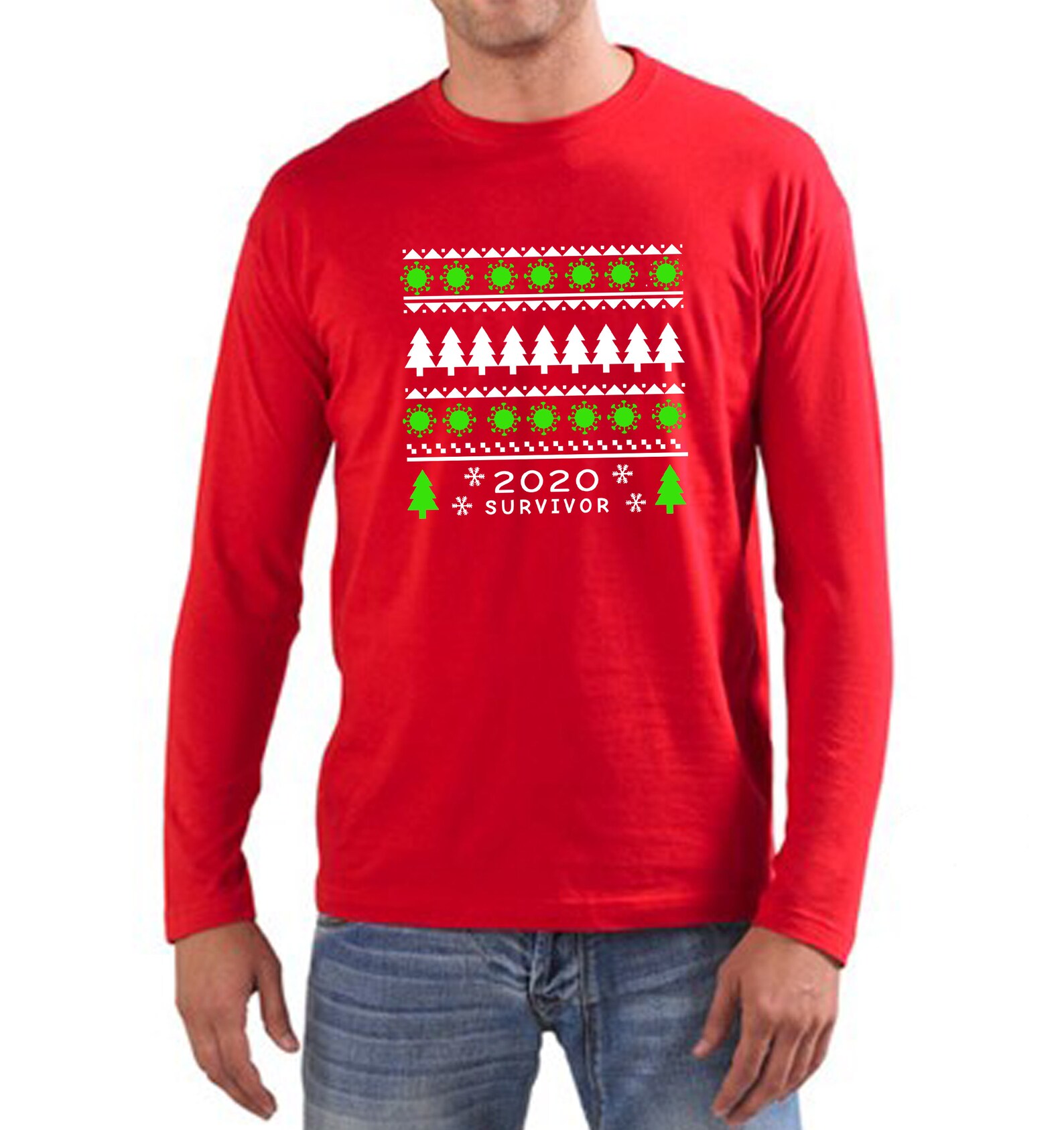 Ugly Christmas Sweater funny coronavirus t shirt covid 19