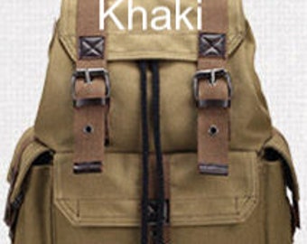 Vintage Canvas Rucksack Just For You (KOSTENLOSER P&P WORLDWIDE)