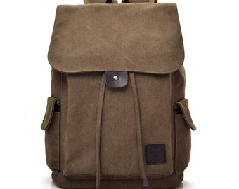 Vintage Backpack | Casual Canvas Travel Backpack High School College Student School | FREE P&P Worldwide