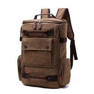 Men's Laptop Canvas Backpack | Solid Rucksack | Free P&P Worldwide |