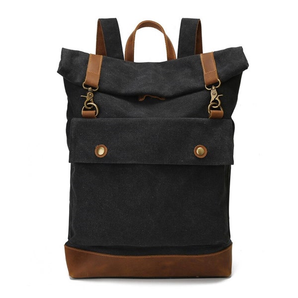 Fashion Canvas Backpack | Large Capacity |  Rucksack | Laptop Bag |  Male Business Bag |  FREE WORLD P&P