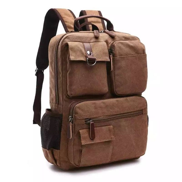 Vintage Canvas Backpack FREE Shipping | Casual Bag | Outdoor Travel Rucksack