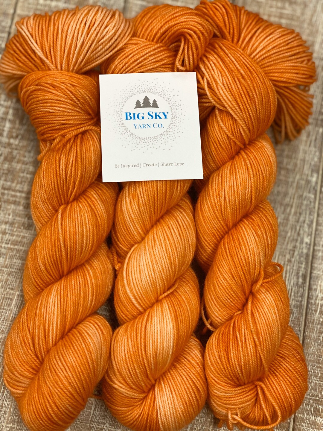Creamsicle Super Sport Hand Dyed Yarn Superwash Merino Etsy