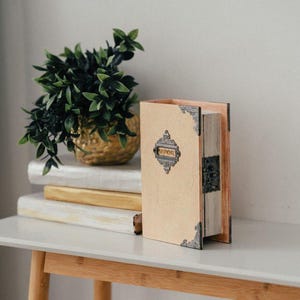Secret Book Storage, Wooden Hollow Book Safe, Book Box, Gift for Book Lover, Gift for Reader, Storage Box, Housewarming Gift, Wooden Decor