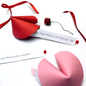 Personalised Paper Fortune Cookie - Handmade - Secret Message - Valentines Gift - For Her - For Him - Boyfriend  - Girlfriend - Luck - Love