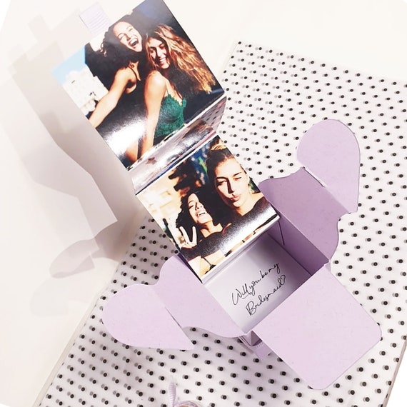 Bridesmaid Proposal Photo Box Surprise Announcement Gift for Her