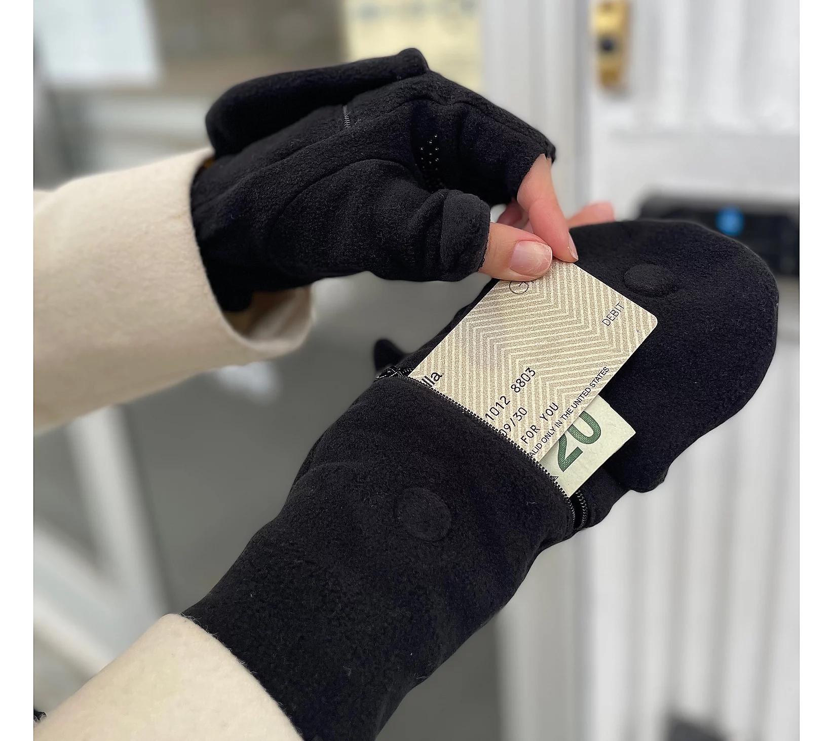 Flip Top Gloves With Pocket - Etsy