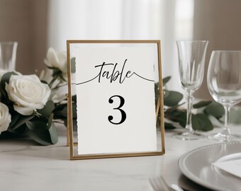 Coleção Signature Line: Cartões com Números de Mesa